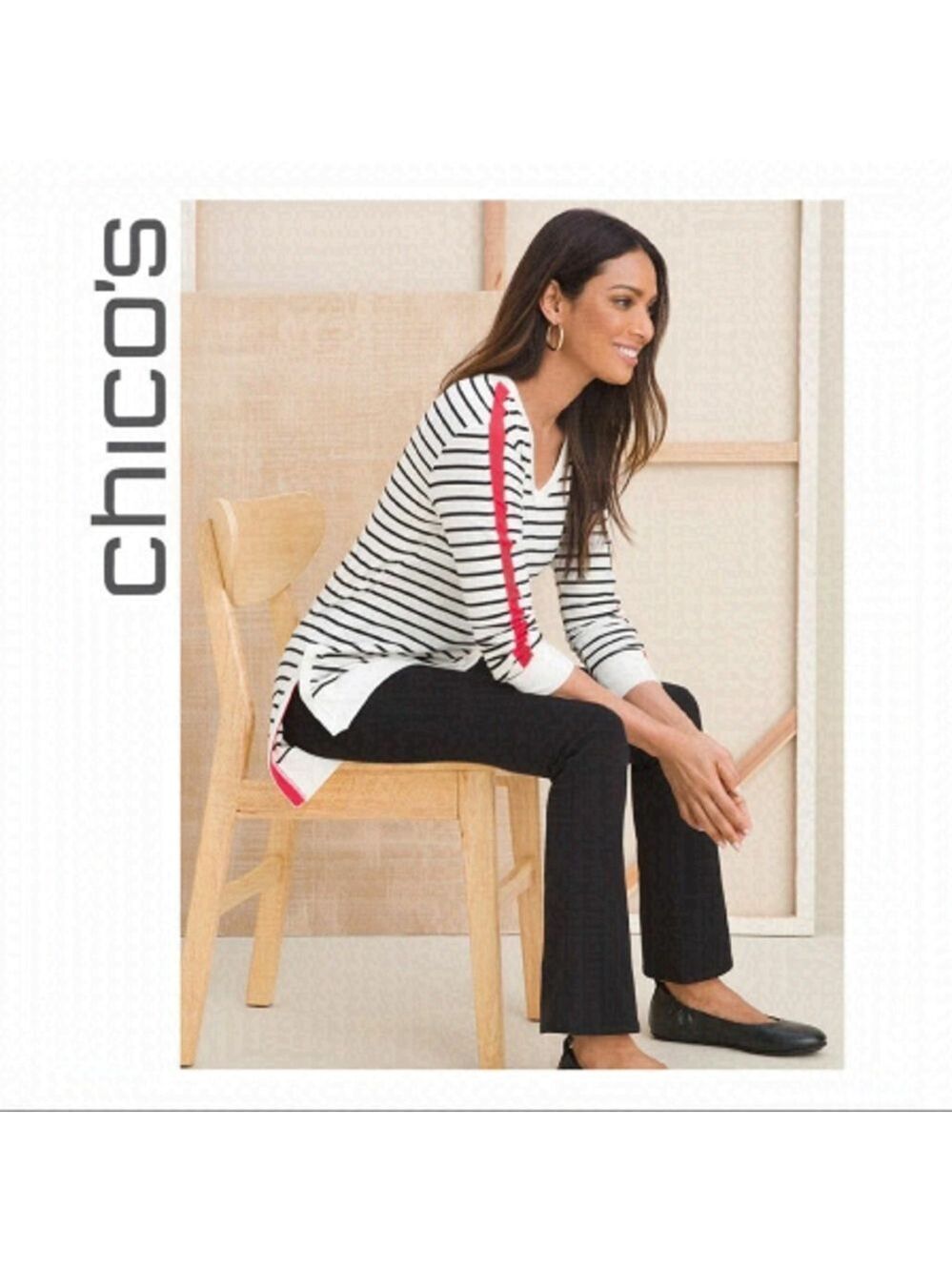 CHICO'S Zenergy Sz0.5 US S Dress Career Classic Comfort Straight Leg Trousers